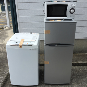 久留米市-冷蔵庫・洗濯機・電子レンジの回収処分例